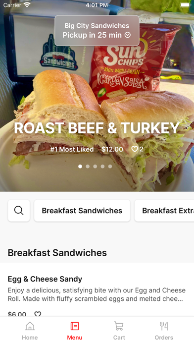 Big City Sandwiches iPhone screenshot 2 - Food & Drink app