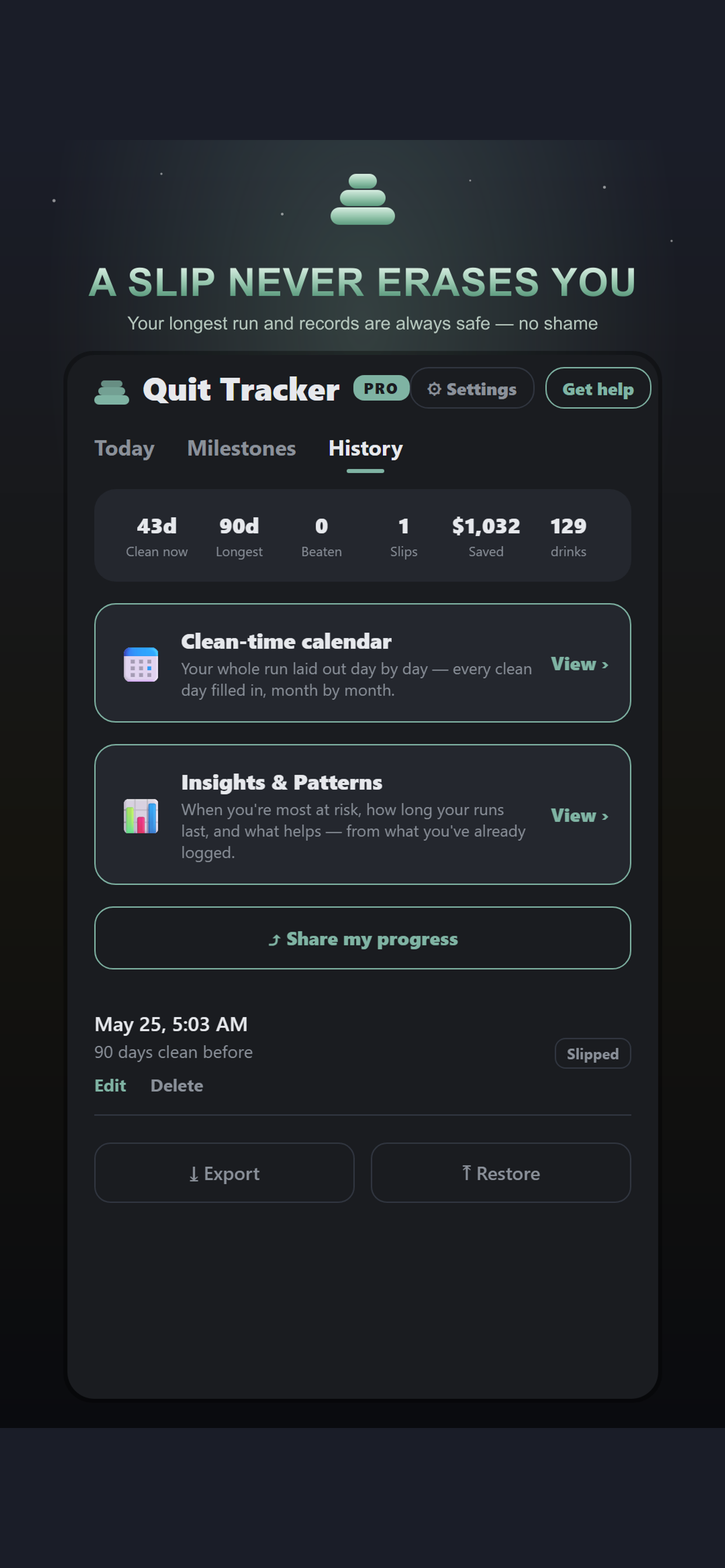 Quit Tracker: Sobriety Counter screenshot 6