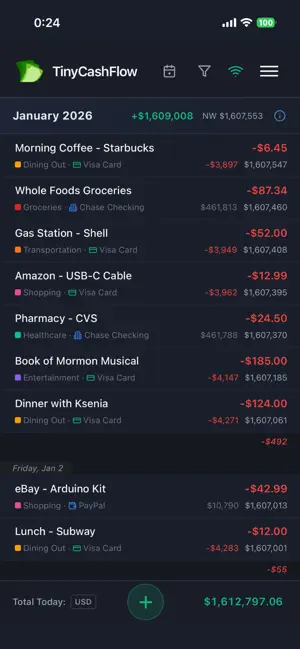 TinyCashflow: Budget Planner screenshot 2