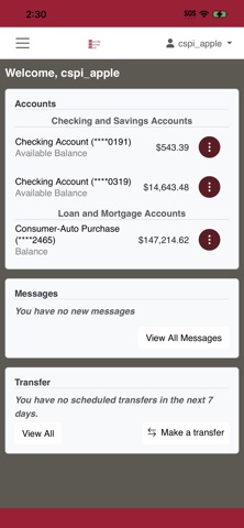 Granville National Bank Mobile app screenshot 2