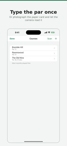 Lazy Guy's Golf Scorecard iPhone screenshot