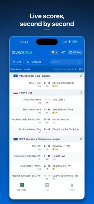 ScoreSensor: Live Scores screenshot 1