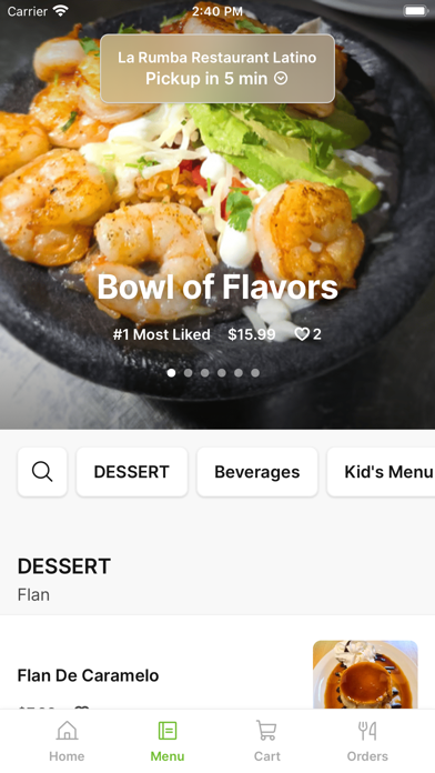 Screenshot 2 of La Rumba Restaurant Latino App