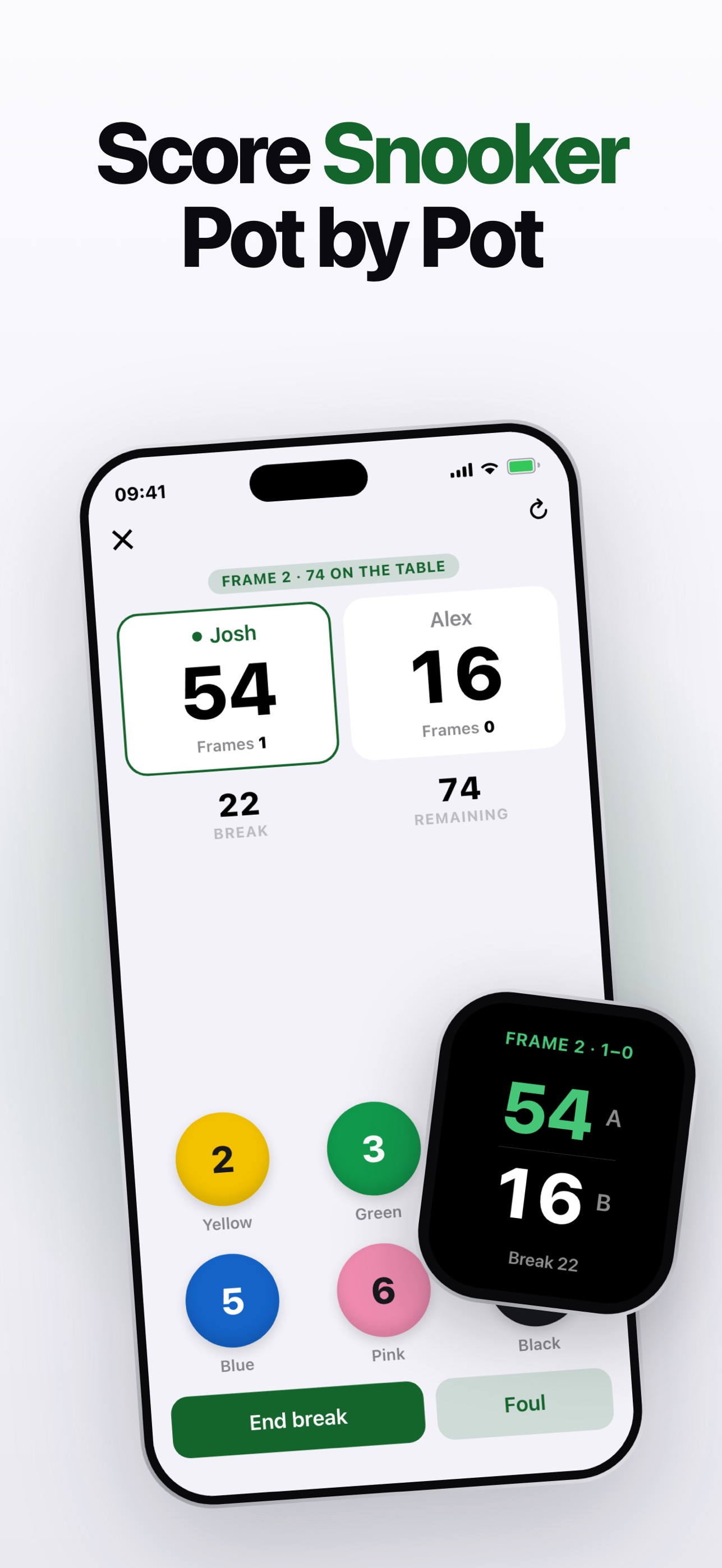 Screenshot 1 of Snooker Score Tracker