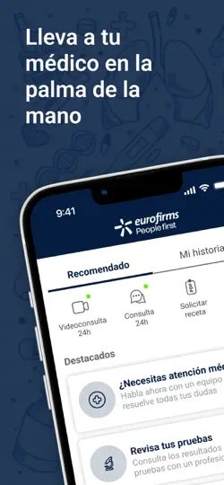 Captura de pantalla de Eurofirms Health en iPhone 1