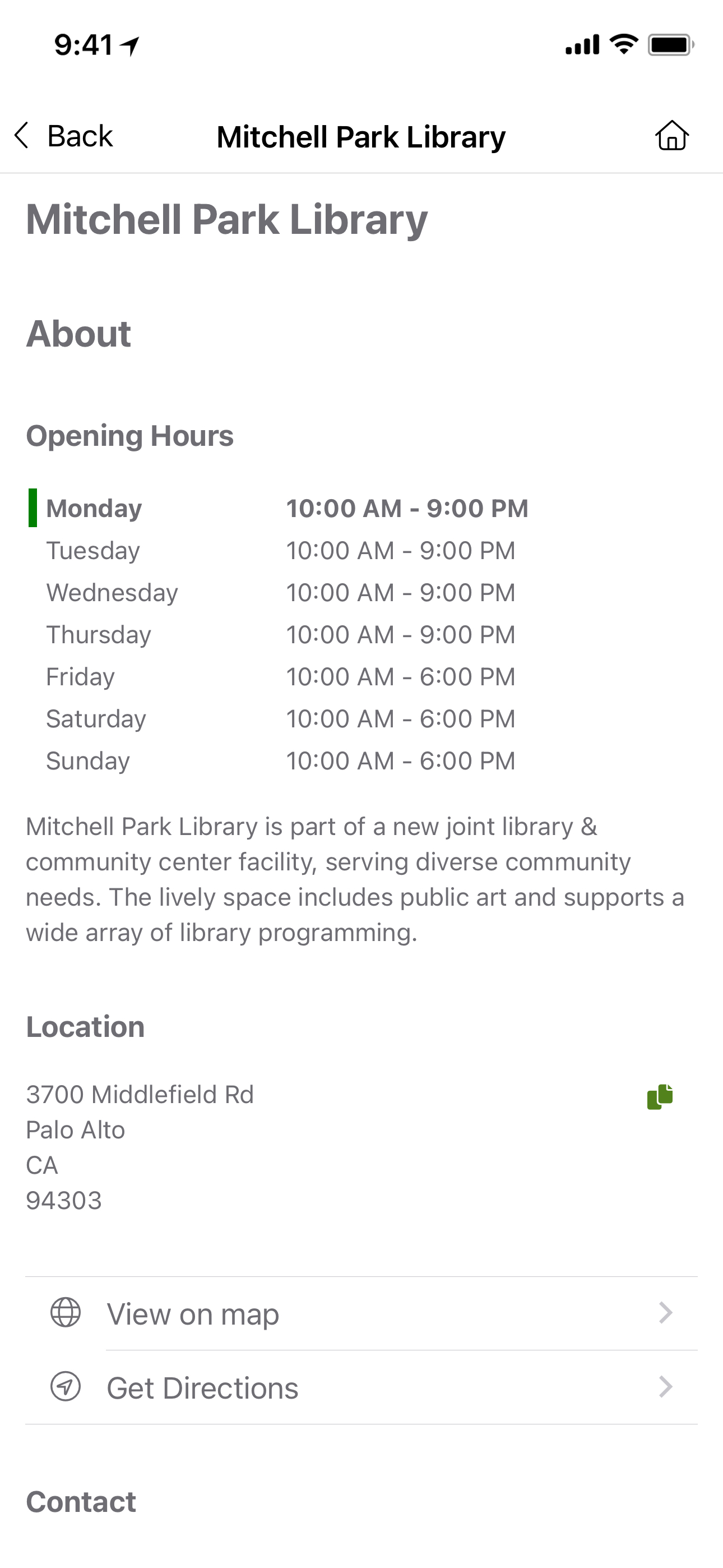 Palo Alto City Library screenshot 6