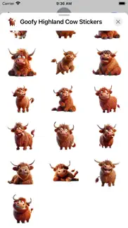 goofy highland cow stickers iphone screenshot 3