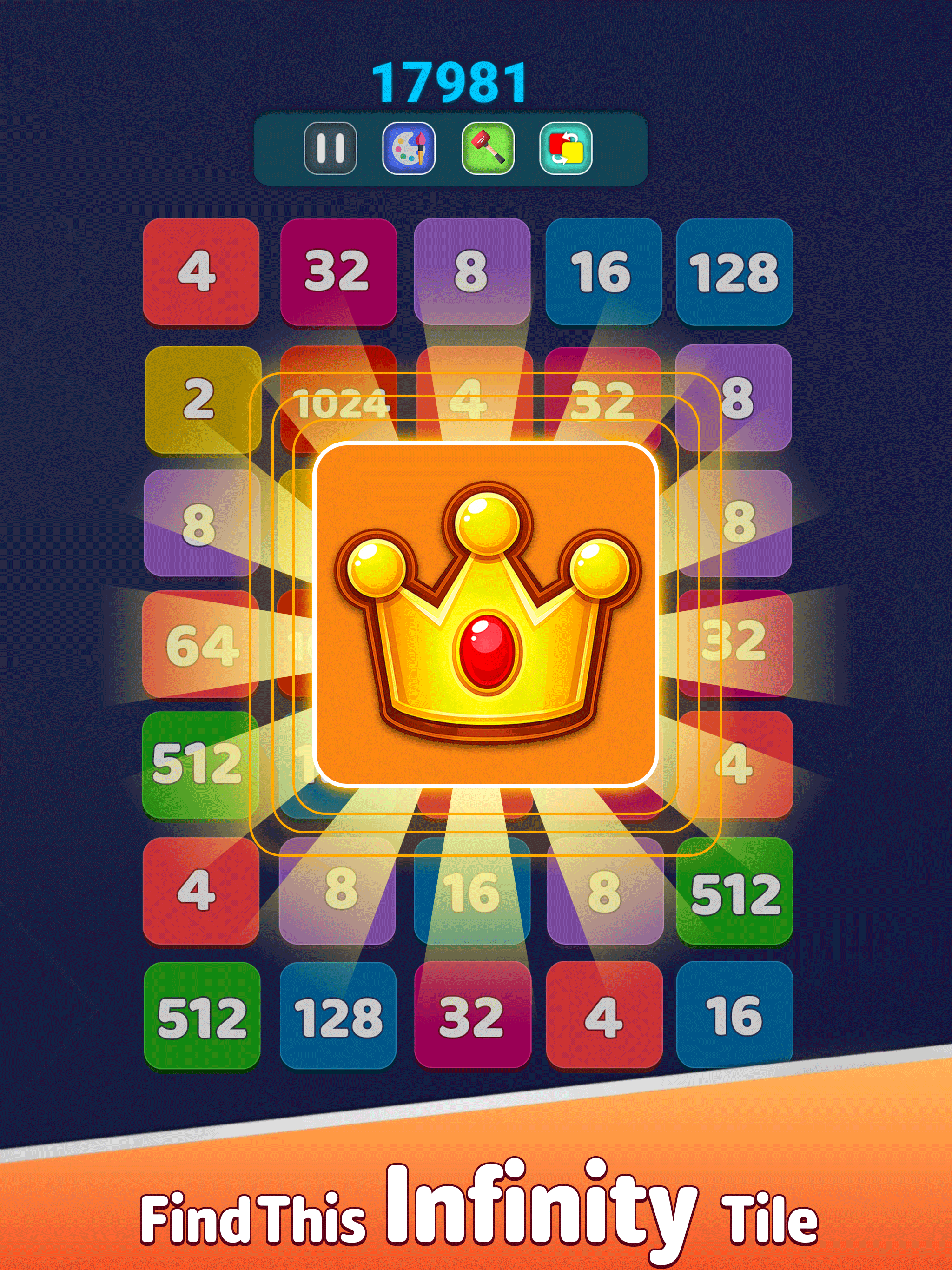 2048 Puzzle Number Match