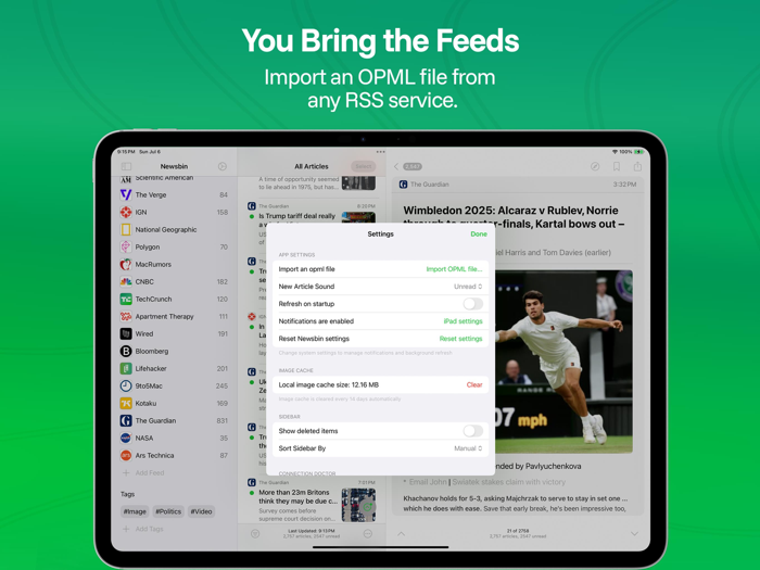 Newsbin RSS Reader