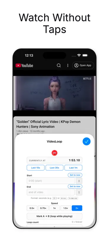 Video Looper - for Safari screenshot 2 of 4