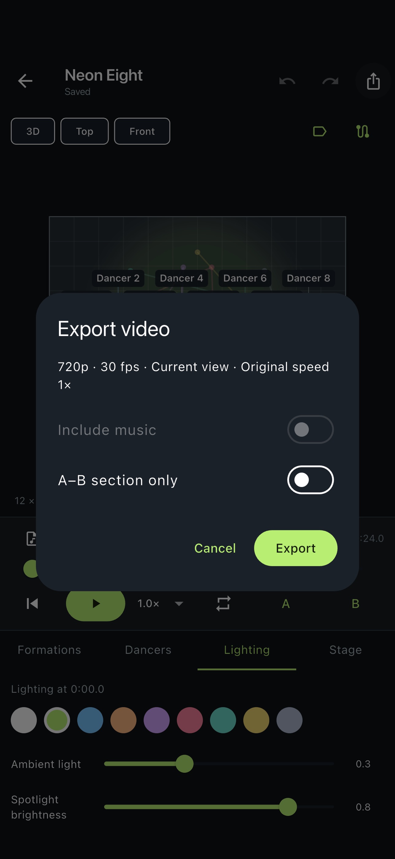Screenshot 4 of FormationCue: Dance Planner