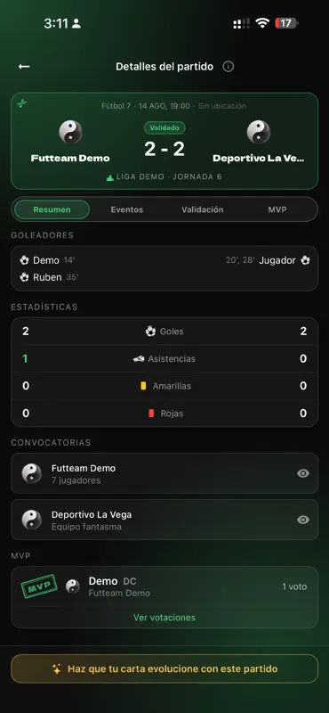 FUTTEAM – Fútbol amateur screenshot 5 of 6