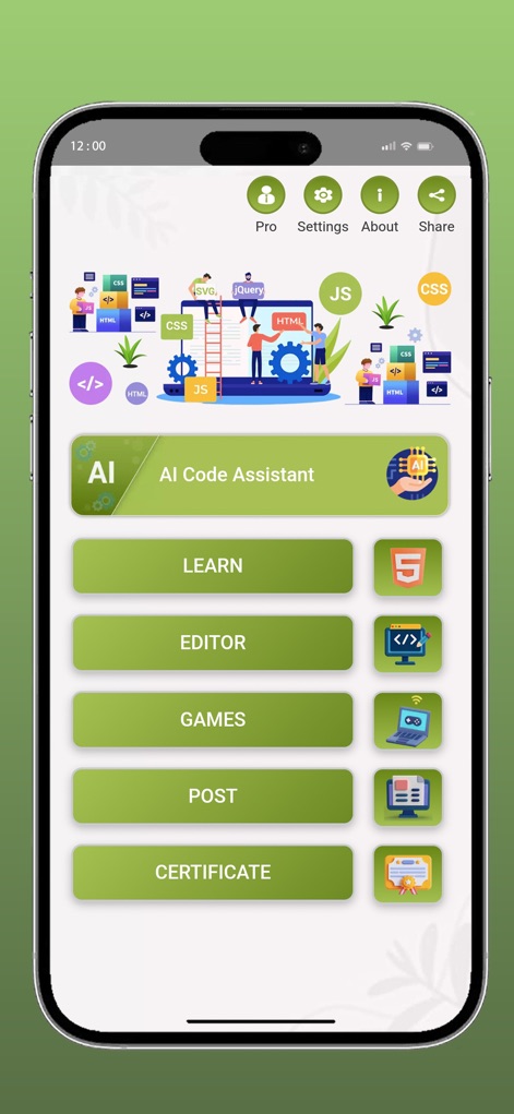 HTML Code Play - Education App | MWM