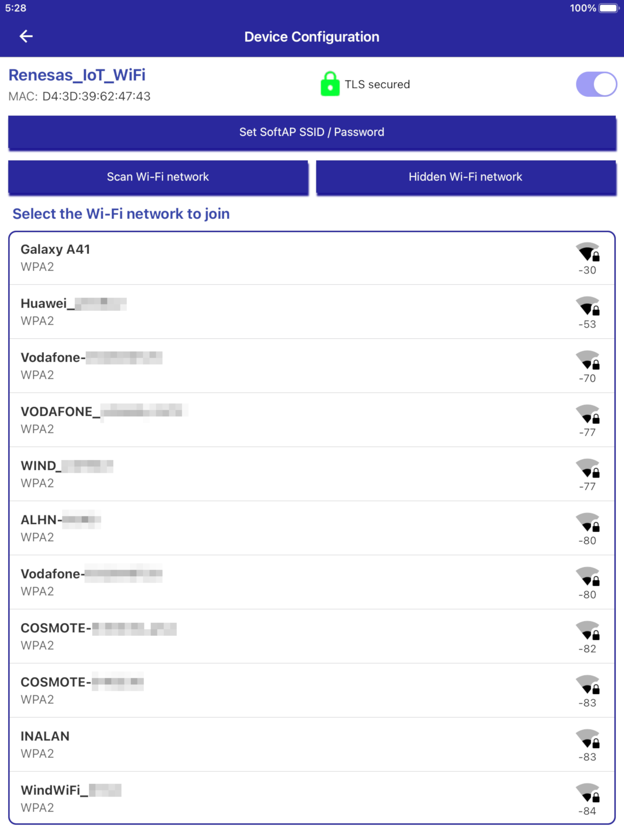 Renesas WiFiProvisioning