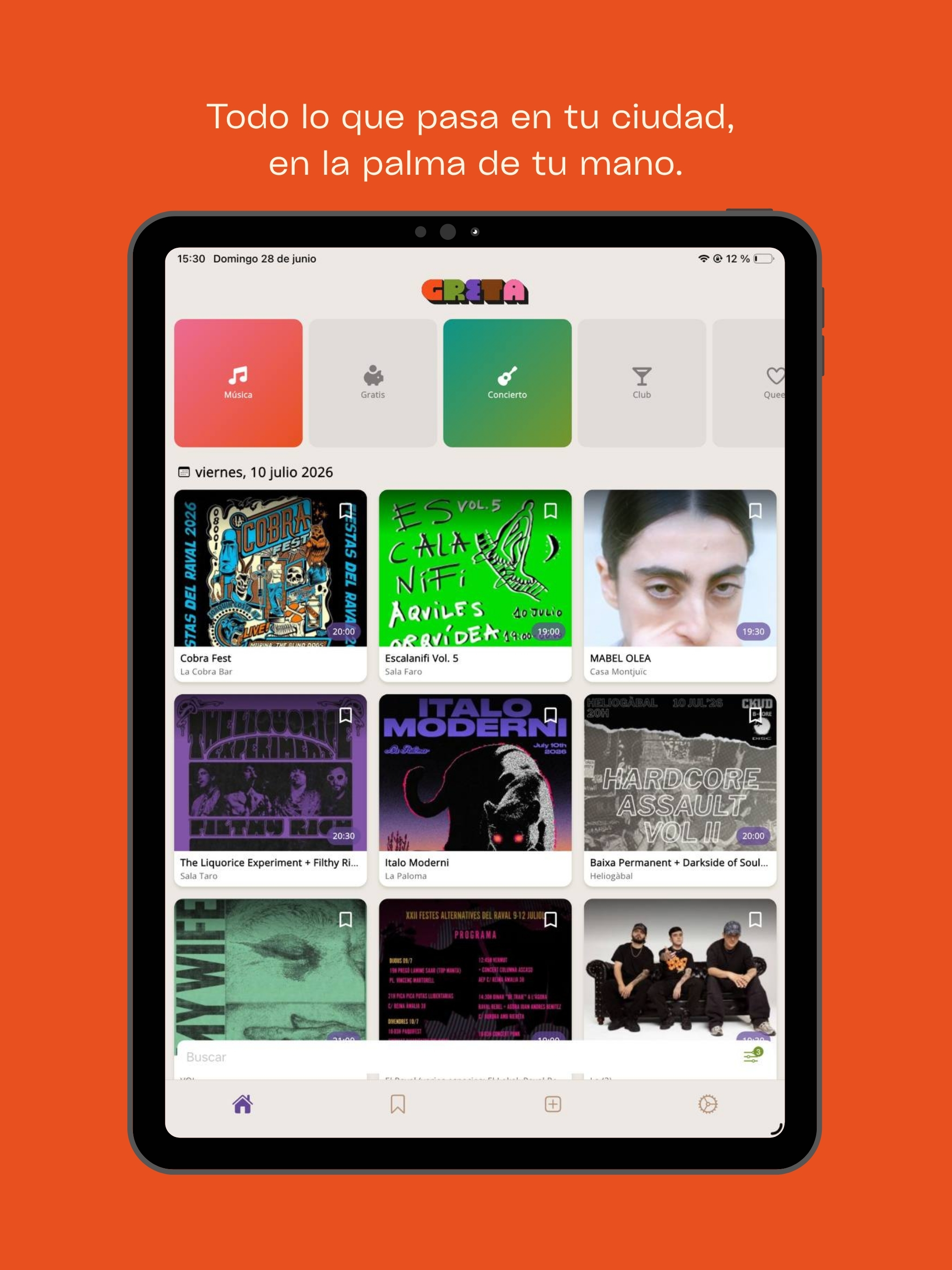 Greta: Eventos y Entradas