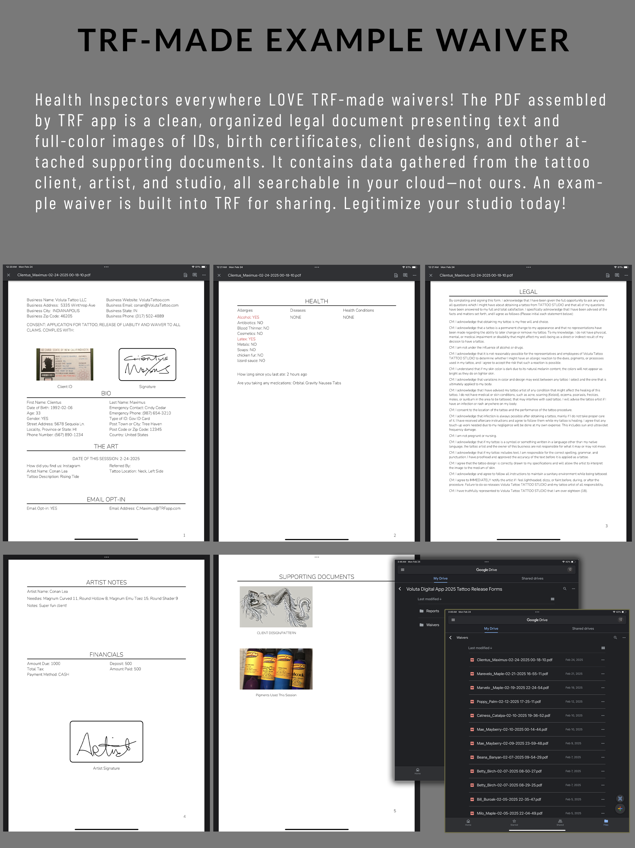Tattoo Release Forms screenshot 10