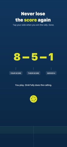 Pickleball Scoreboard Dink iPhone screenshot 1