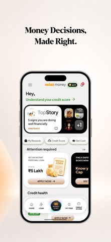 Mint Money: Credit Score, Loan iPhone screenshot 1