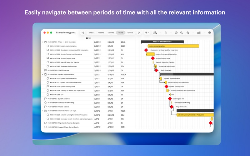 EasyGantt5 app screenshot 2