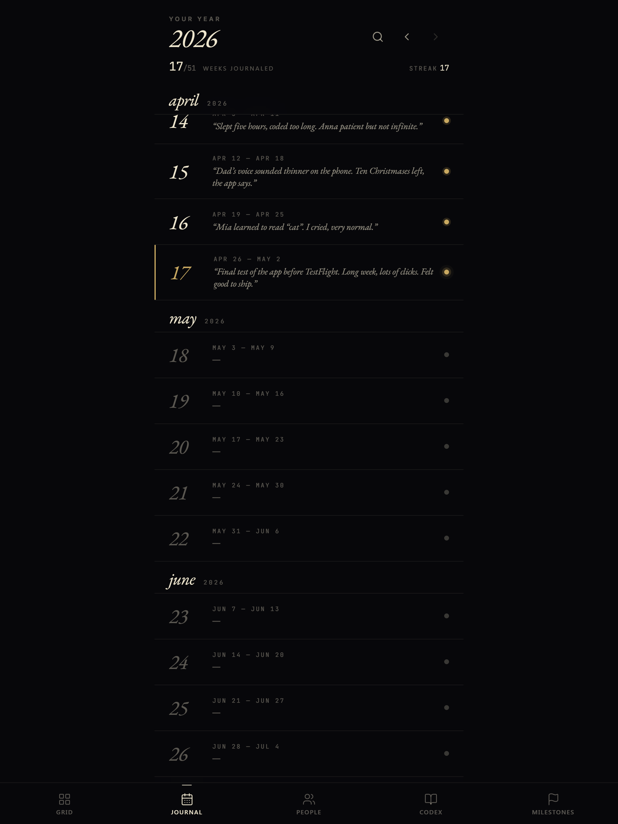 Memento Mori: Life Calendar