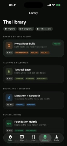 Hybrid Athlete Training Plans Screenshot 8 of 9