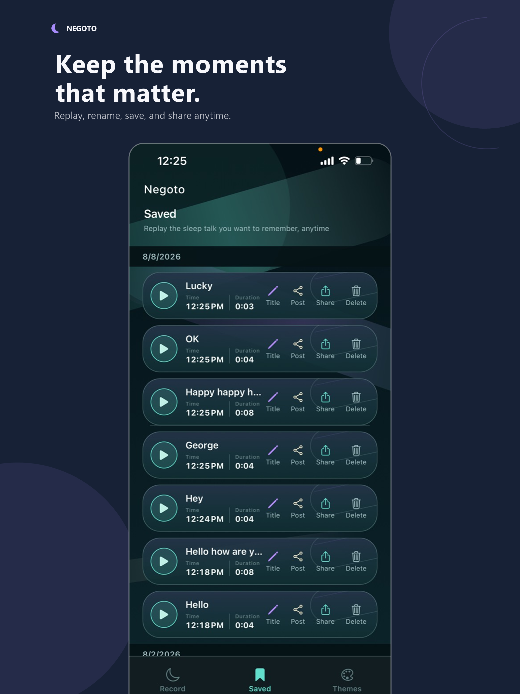 Negoto – Sleep Talk Recorder screenshot 6