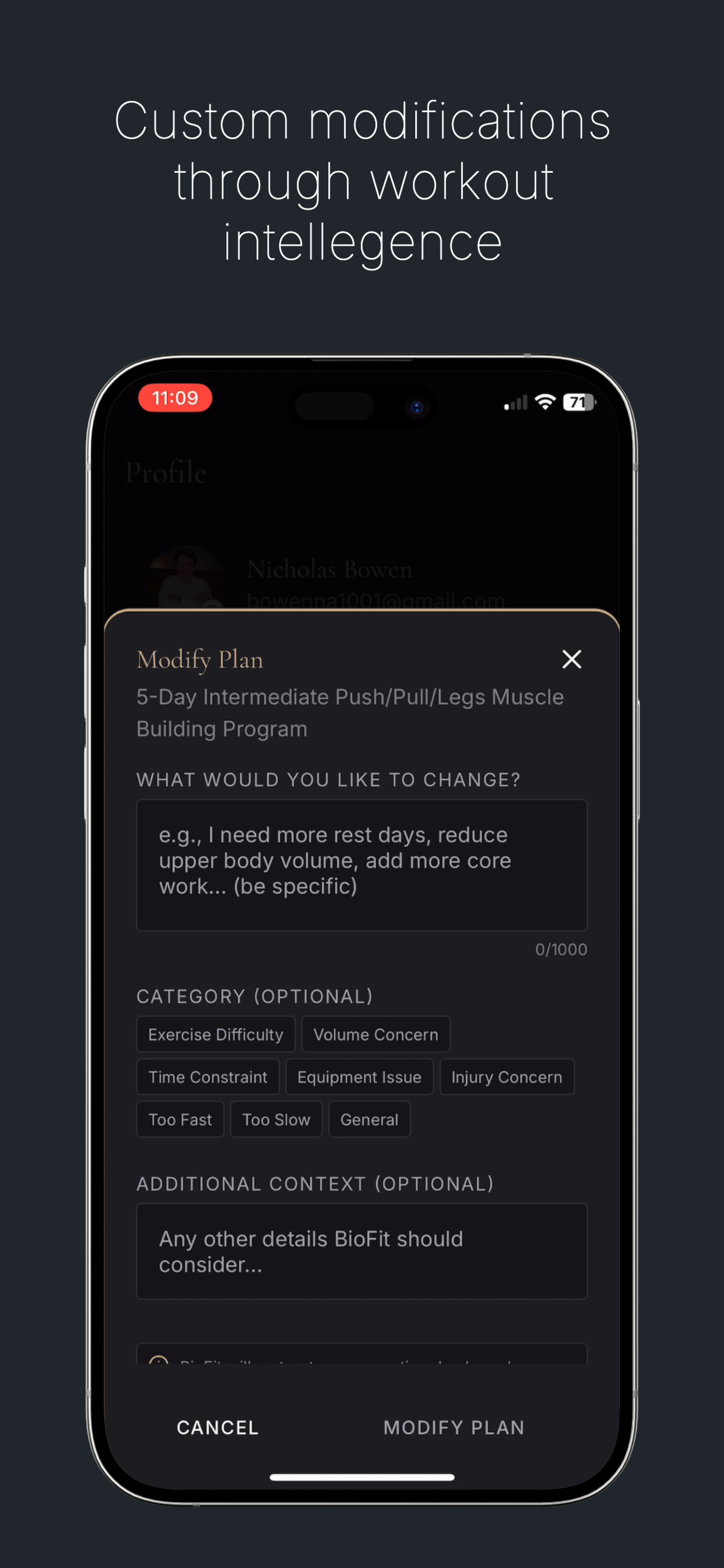 BioTrac: Smarter Workout Plans screenshot 5