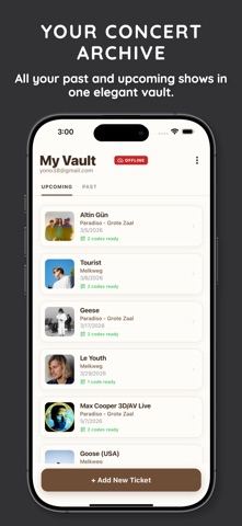 Vault: Concert Ticket Archive screenshot