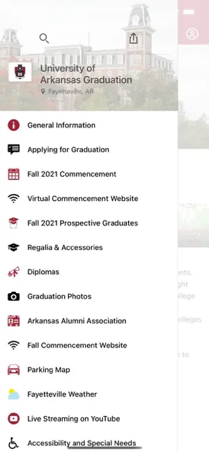 Univ of Arkansas Graduation screenshot 3