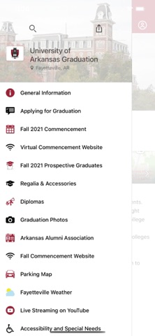 Univ of Arkansas Graduation screenshot