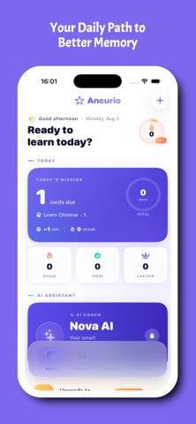 Ancurio AI Flashcards iPhone screenshot