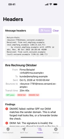 EHLO – Mail Server Tester screenshot 4