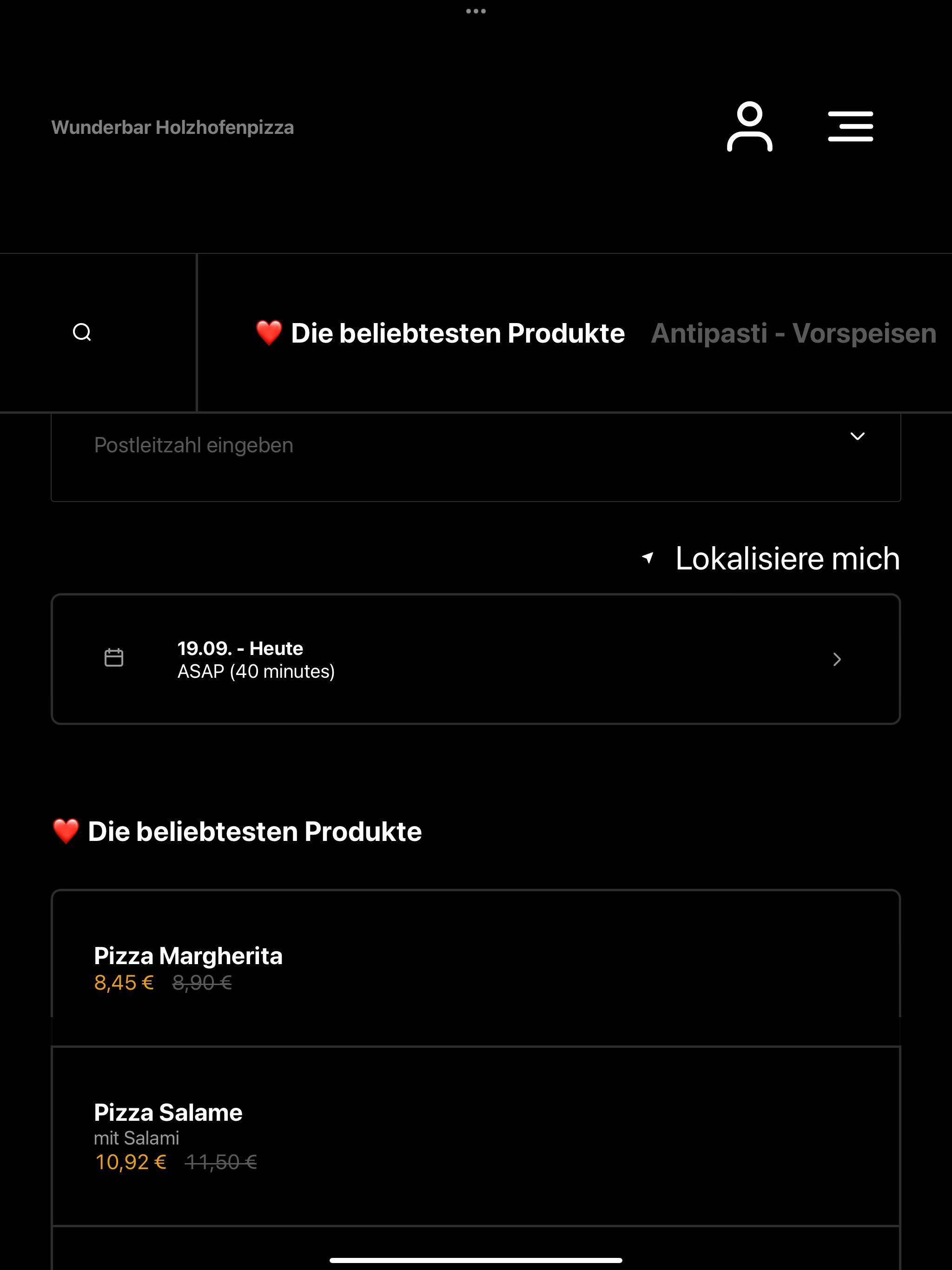 Wunderbar Holzhofenpizza