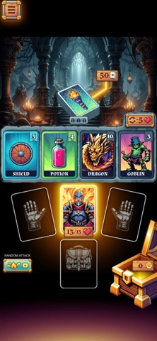 Pyrocrawl : Dungeon Deck iPhone screenshot