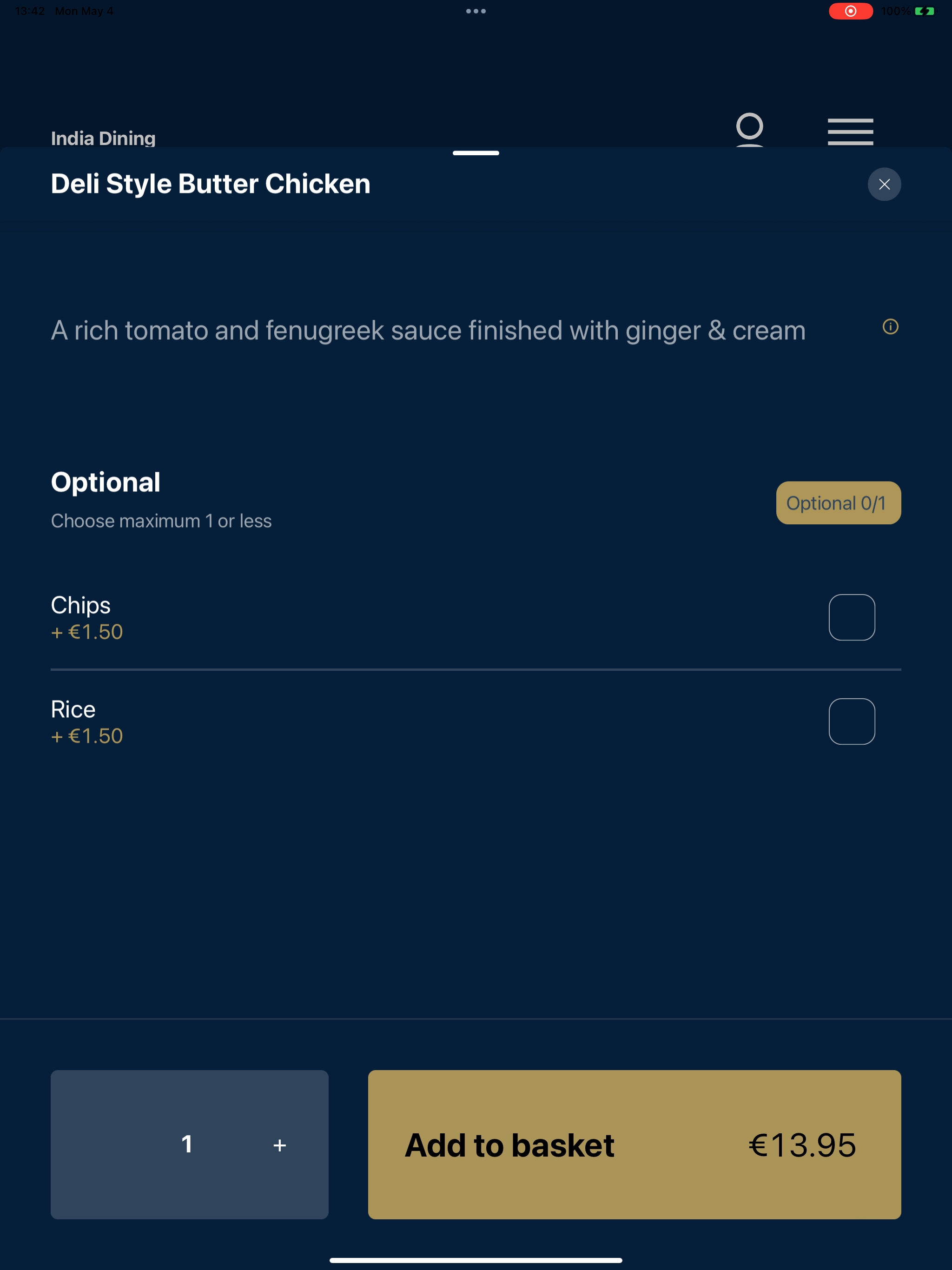 India Dining IE screenshot 8
