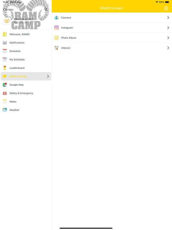 VCU RLH iPad screenshot