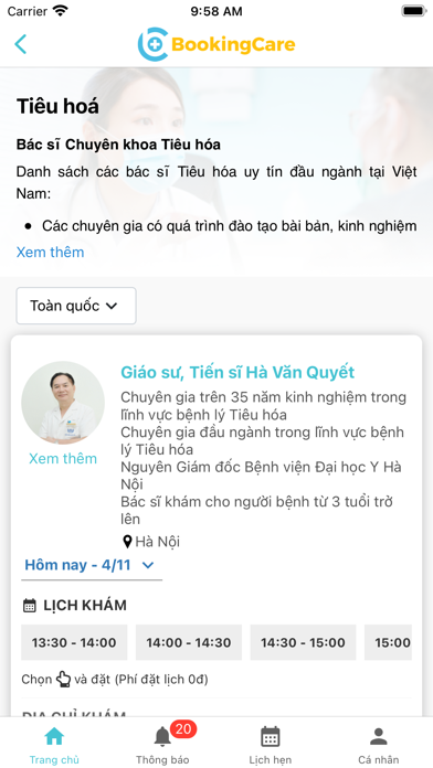 BookingCare Screenshot