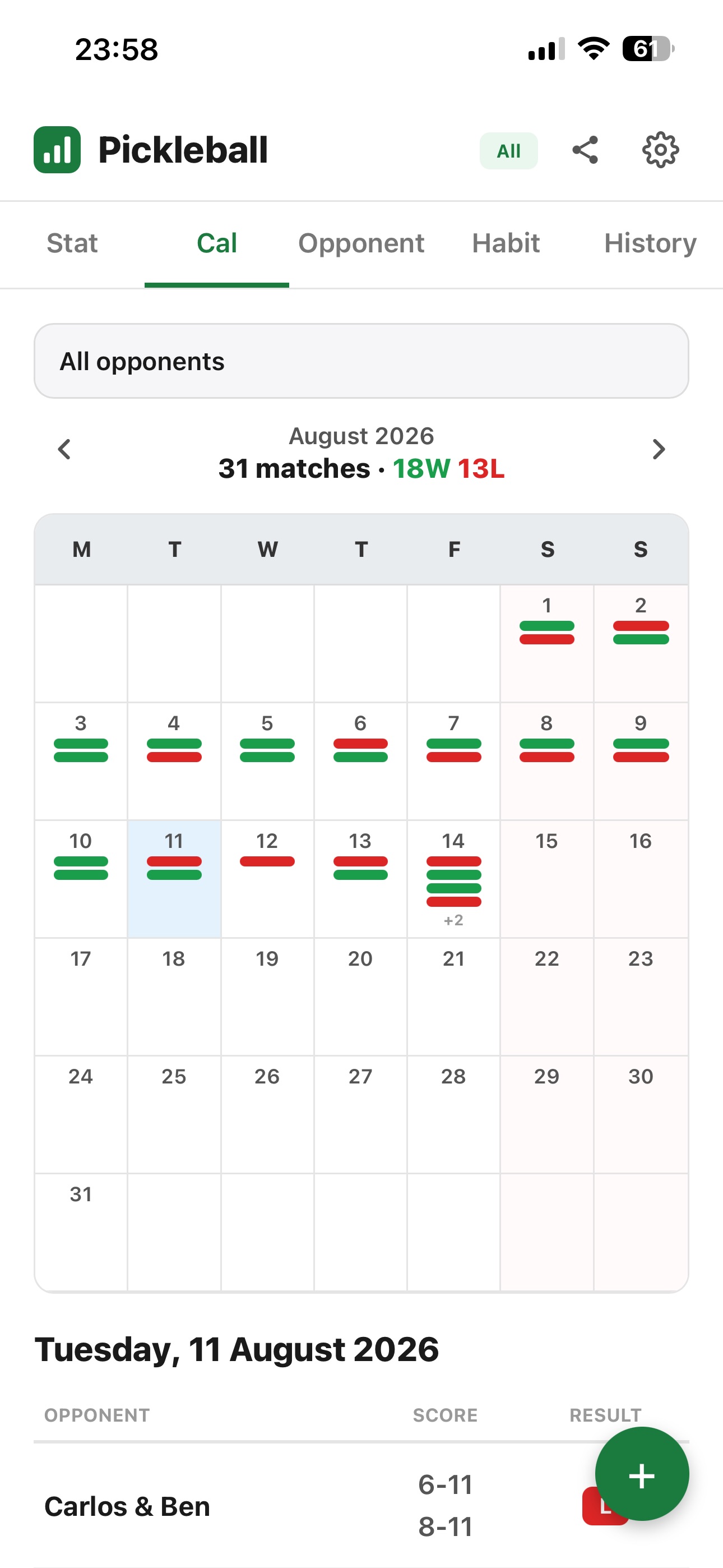 Screenshot 2 of Pickleball Tracker Lite