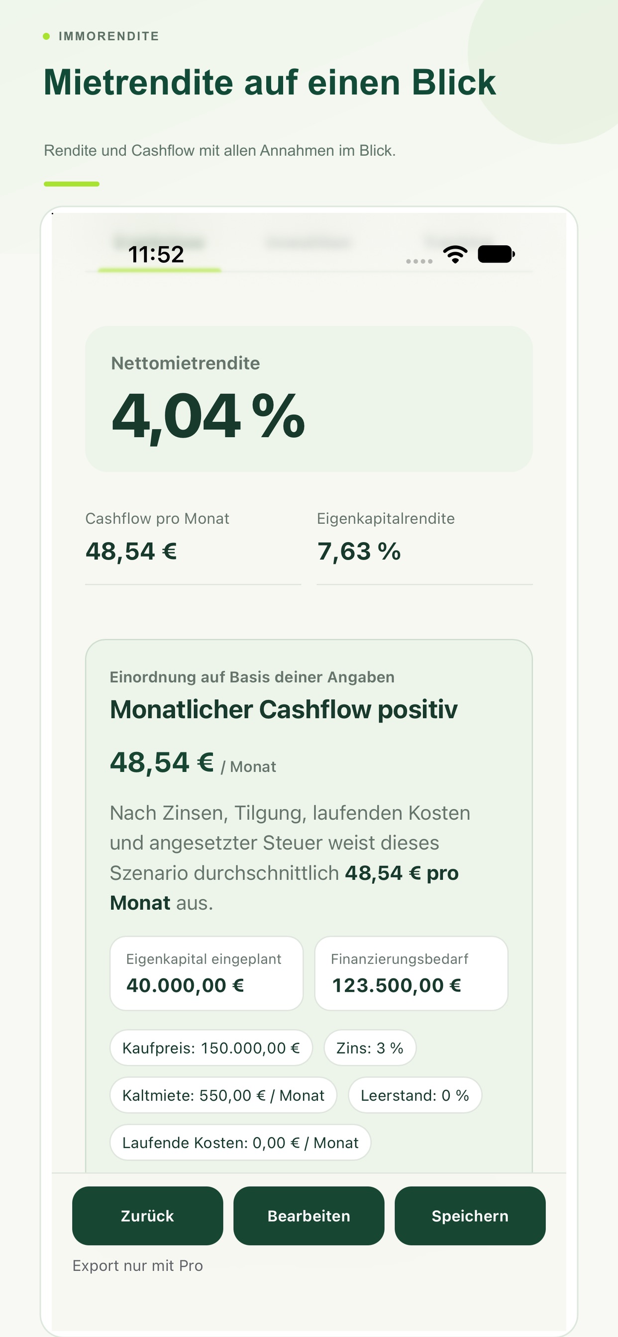 Screenshot 2 of ImmoRendite: Immobilienrechner