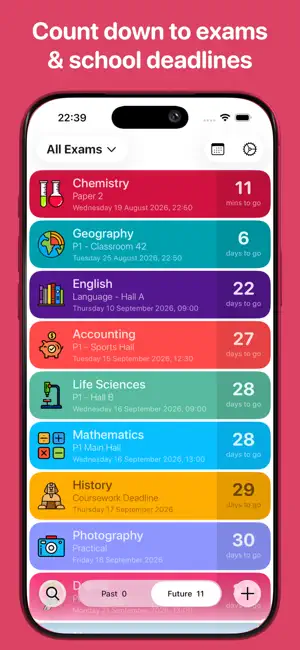 Exam Countdown - School & Uni screenshot 1