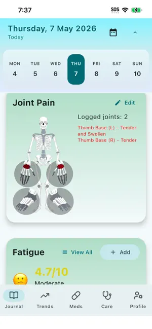 RheumaTracker screenshot 1