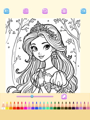 Fairy princess - coloring book iPad screenshot