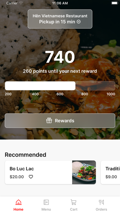 Hên Vietnamese Restaurant iPhone screenshot 1 - Food & Drink app