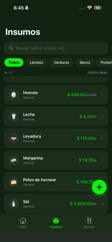 Recetas&Costos Screenshot 2 of 4