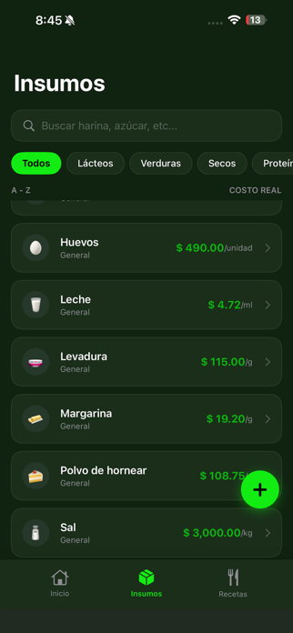 Recetas&Costos Screenshot 2 of 4