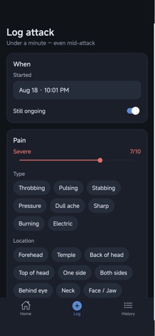 Migraine Diary: Log Headache Screenshot 1 of 3