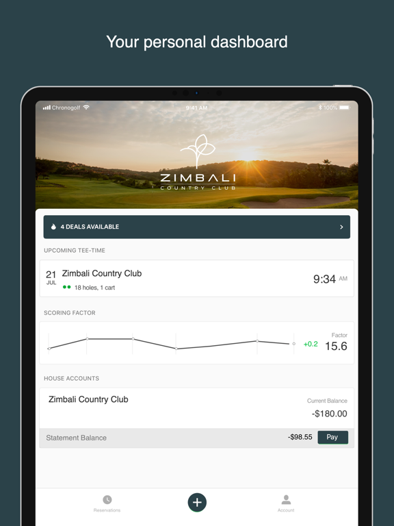 Zimbali Country Club iPad screenshot 4 - Sports app