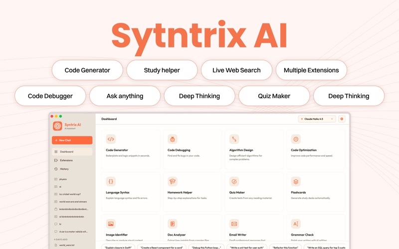 Syntrix AI Assistant iPhone screenshot