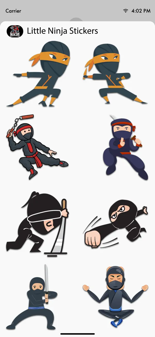 Screenshot #2 pour Little Ninja Stickers