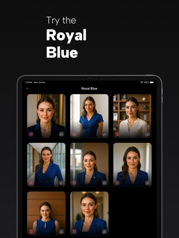 AI Headshot Generator: Zuno iPad screenshot